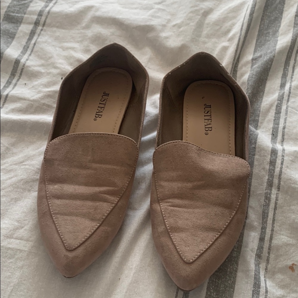 JustFab Women's Tan Flats